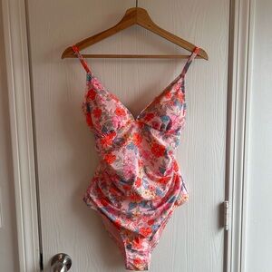 Cupshe Pink and Red One Piece Swimsuit with Adjustable Straps